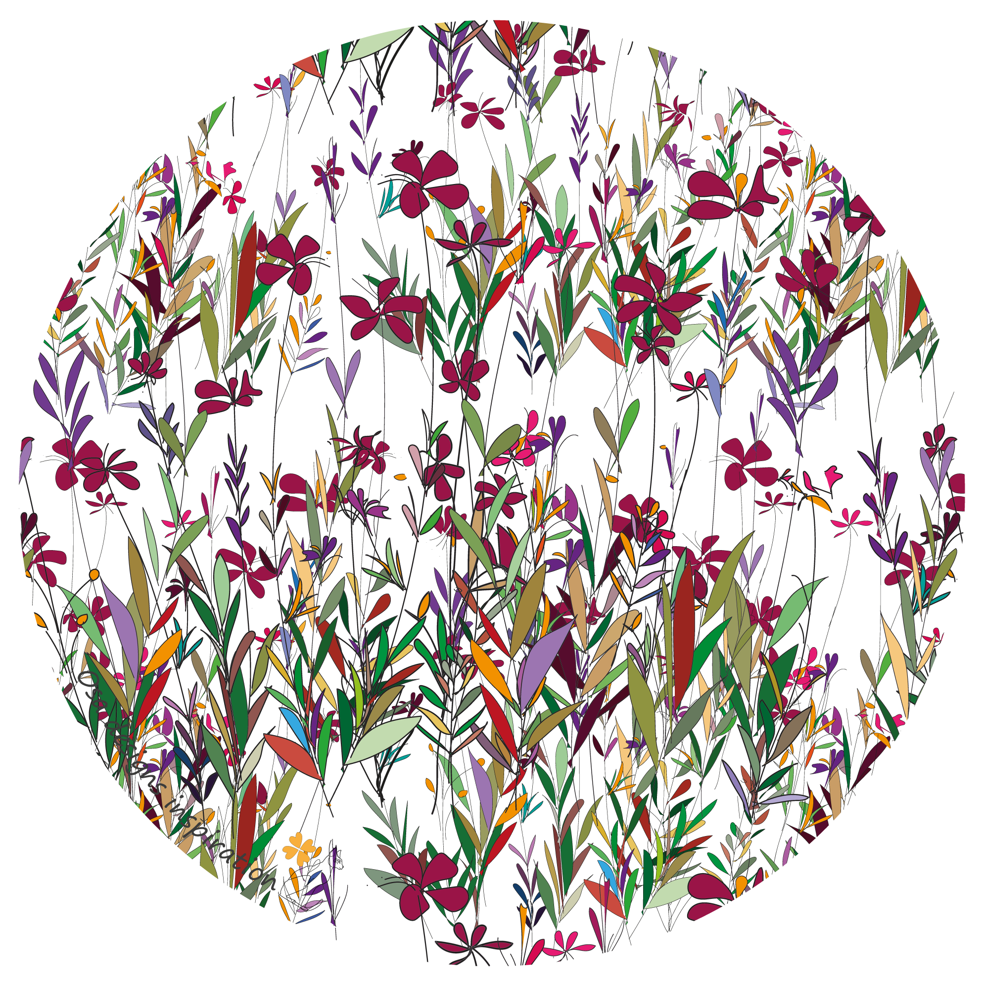 Print Fucsias silvestres