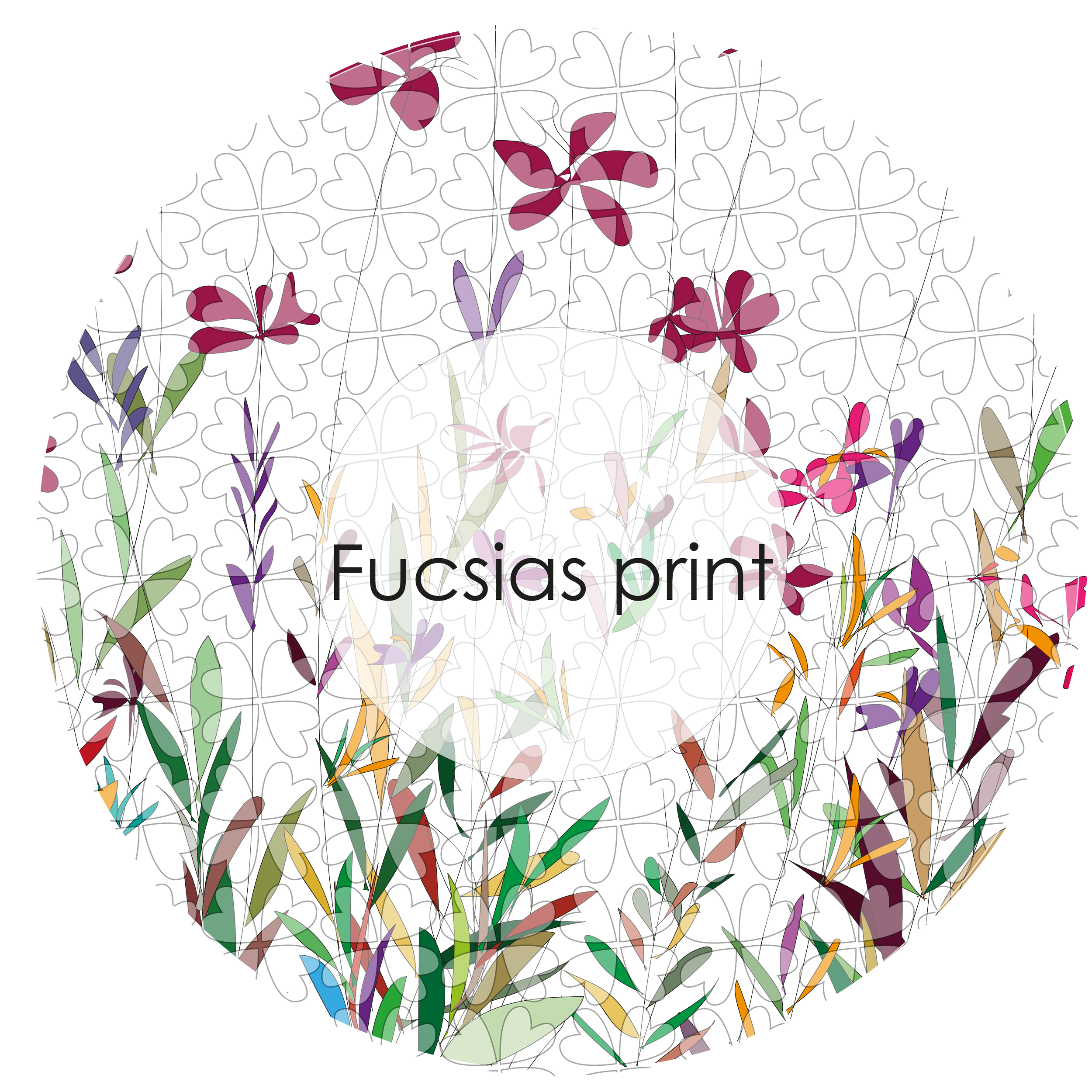 Print Fucsias silvestres