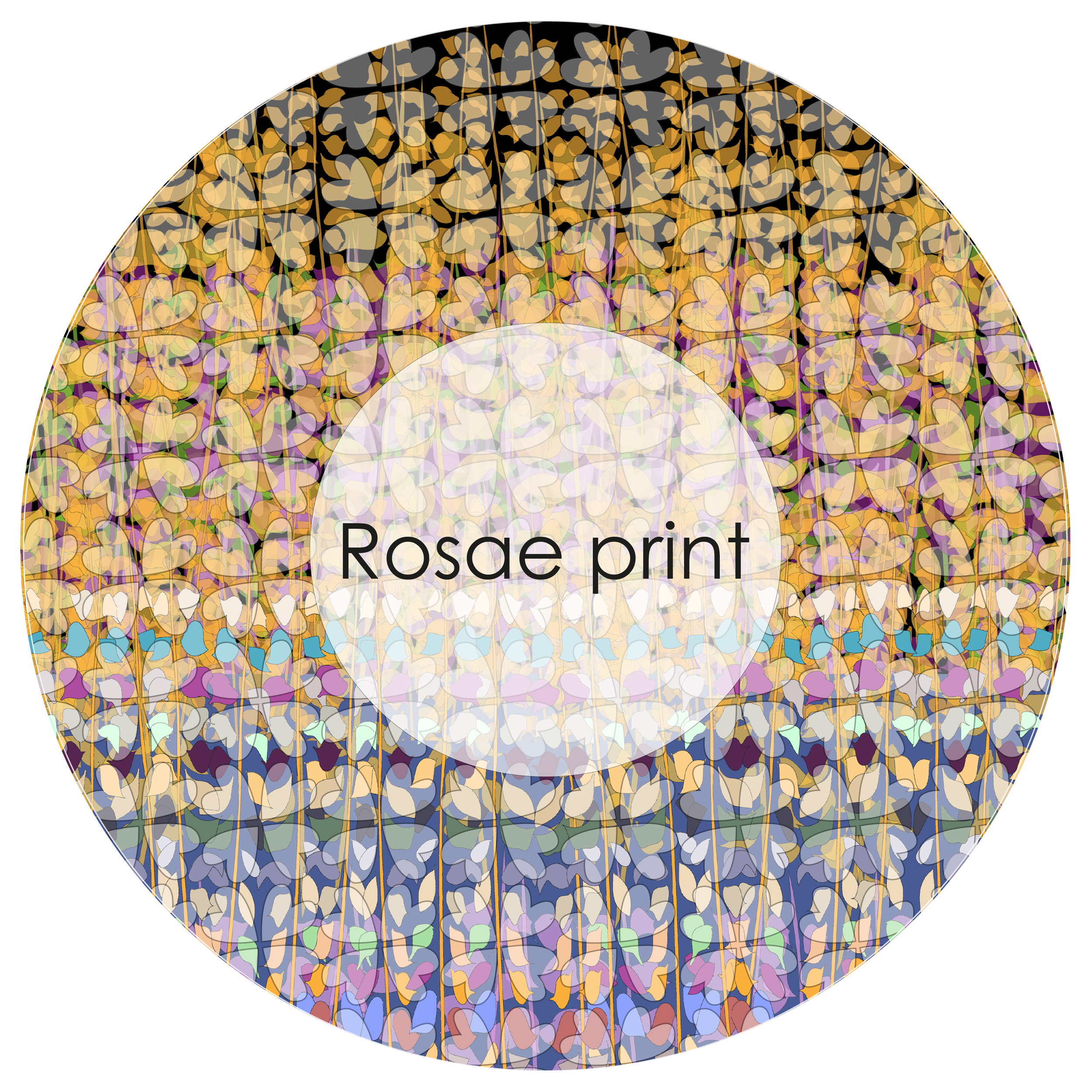 Print Rosae negro