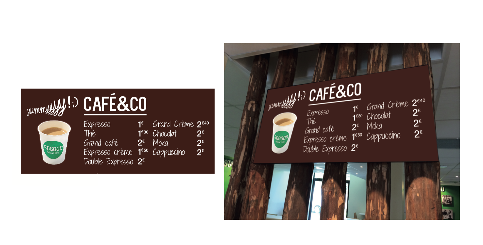Marquage des zones en restaurant : balisage café