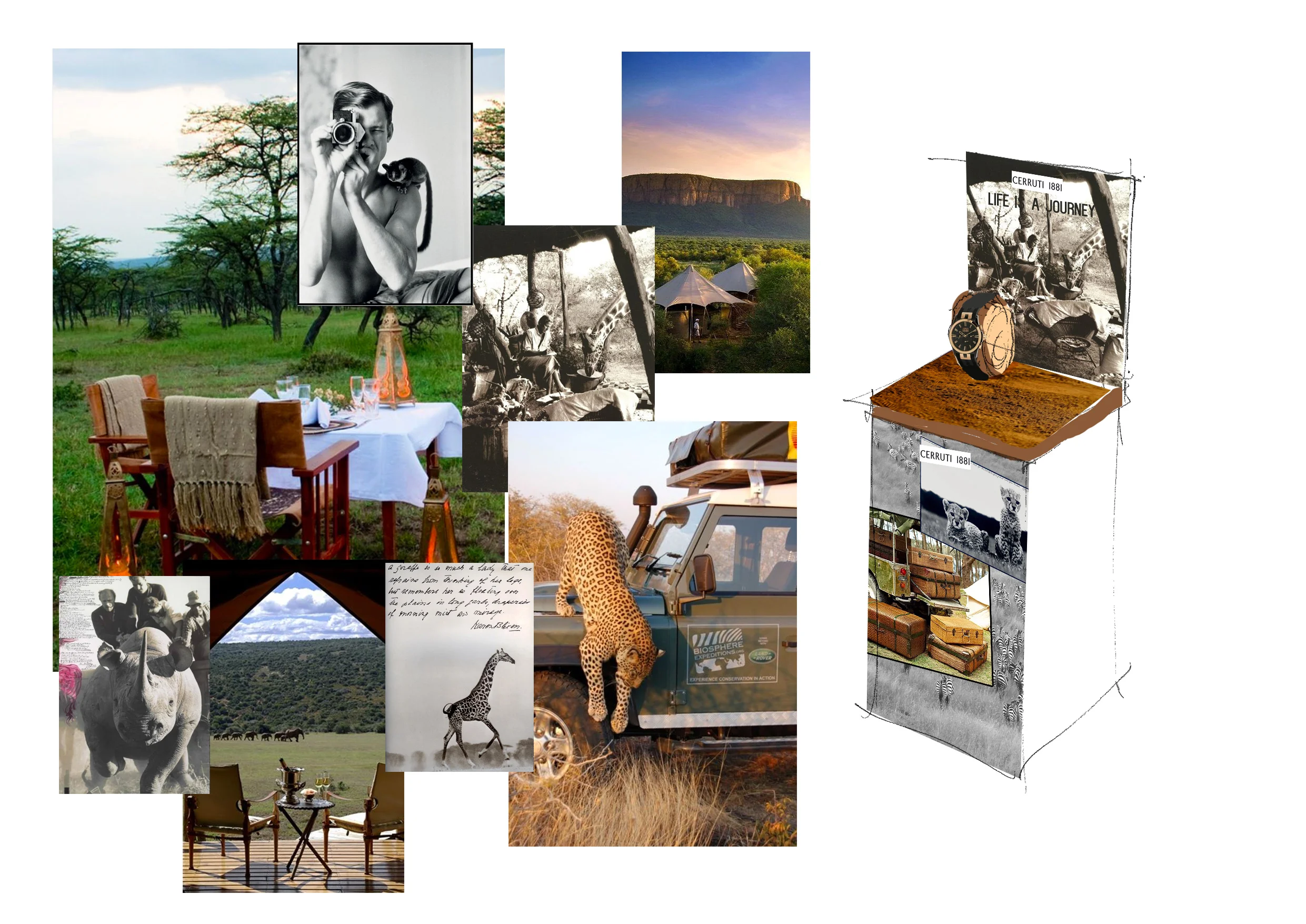 moodboard et croquis du display