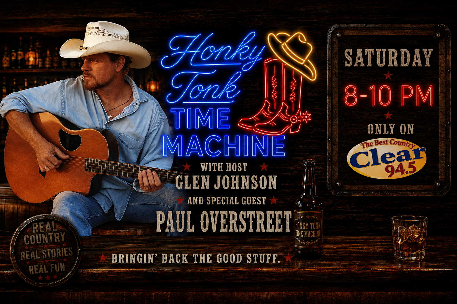 Hall Of Fame Singer/Songwriter Paul Overstreet Joins The Honky Tonk Time Machine Saturday Night Presented By Midway RV &amp; Cabin Rental! (Copy)