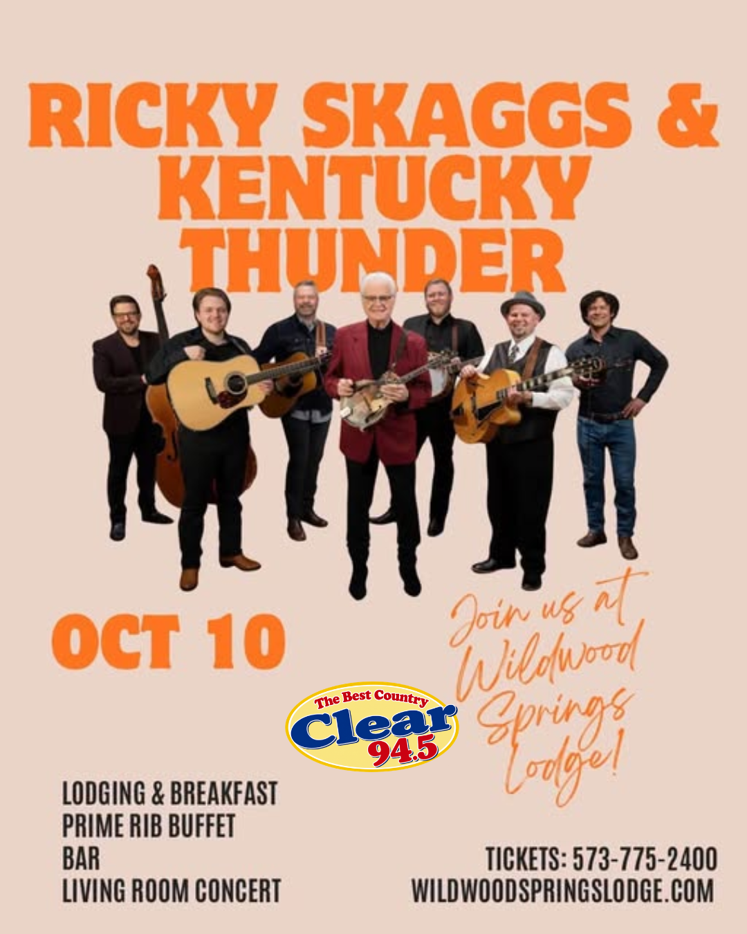 Ricky Skaggs to Join Glen Friday at 5:40 To Preview Steelville Concert