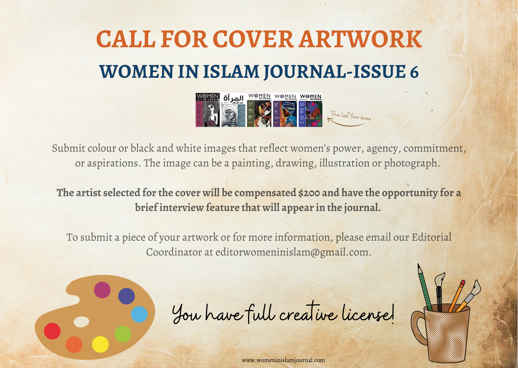 CALL FOR COVER ARTWORK