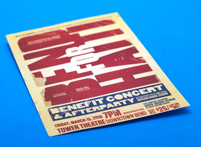 Print : Bend for Haiti Poster