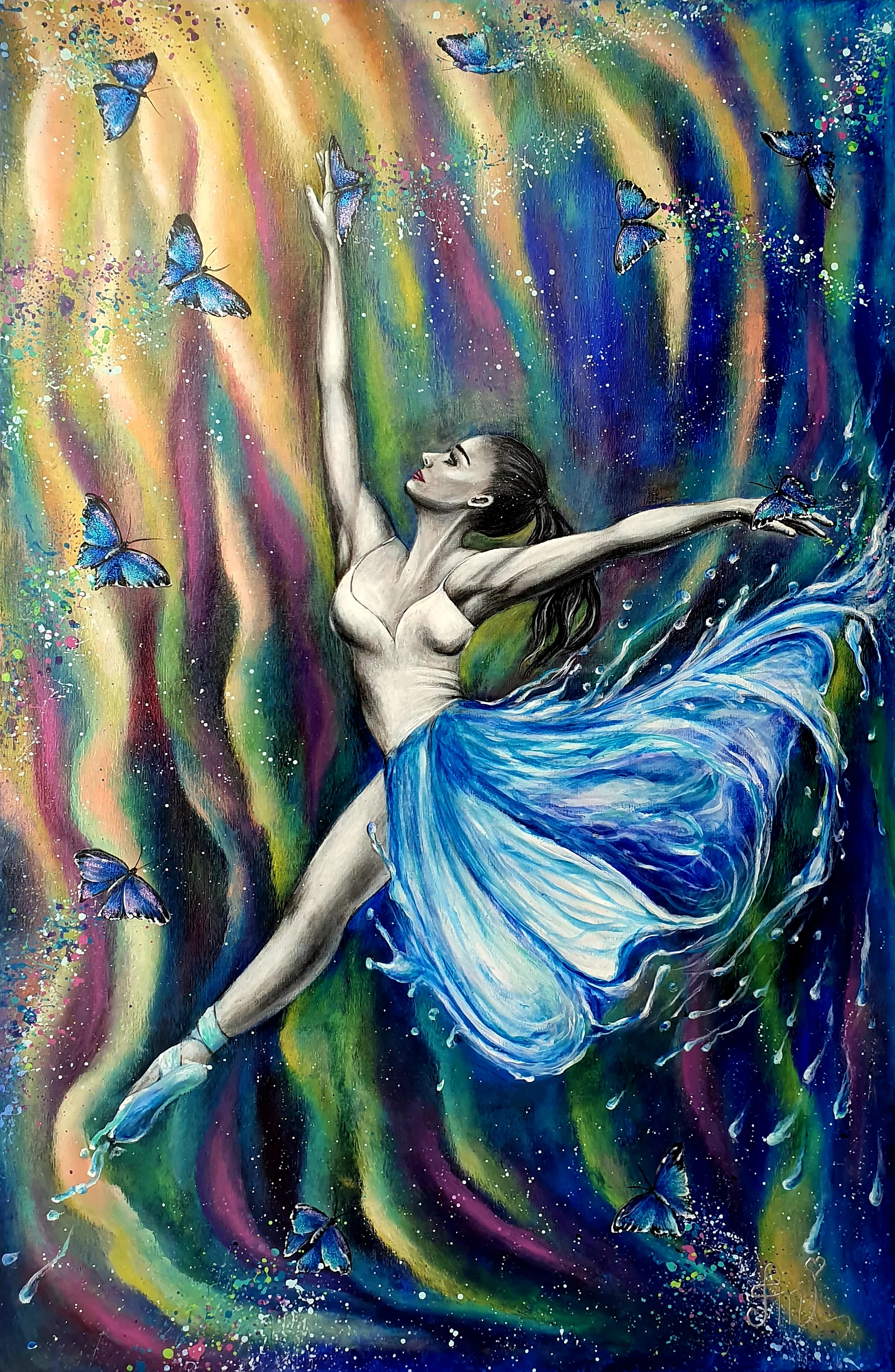 Une dernière danse: Peinture acrylique sur toile, 115cm x 75cm Prix: 1250€ + frais de port