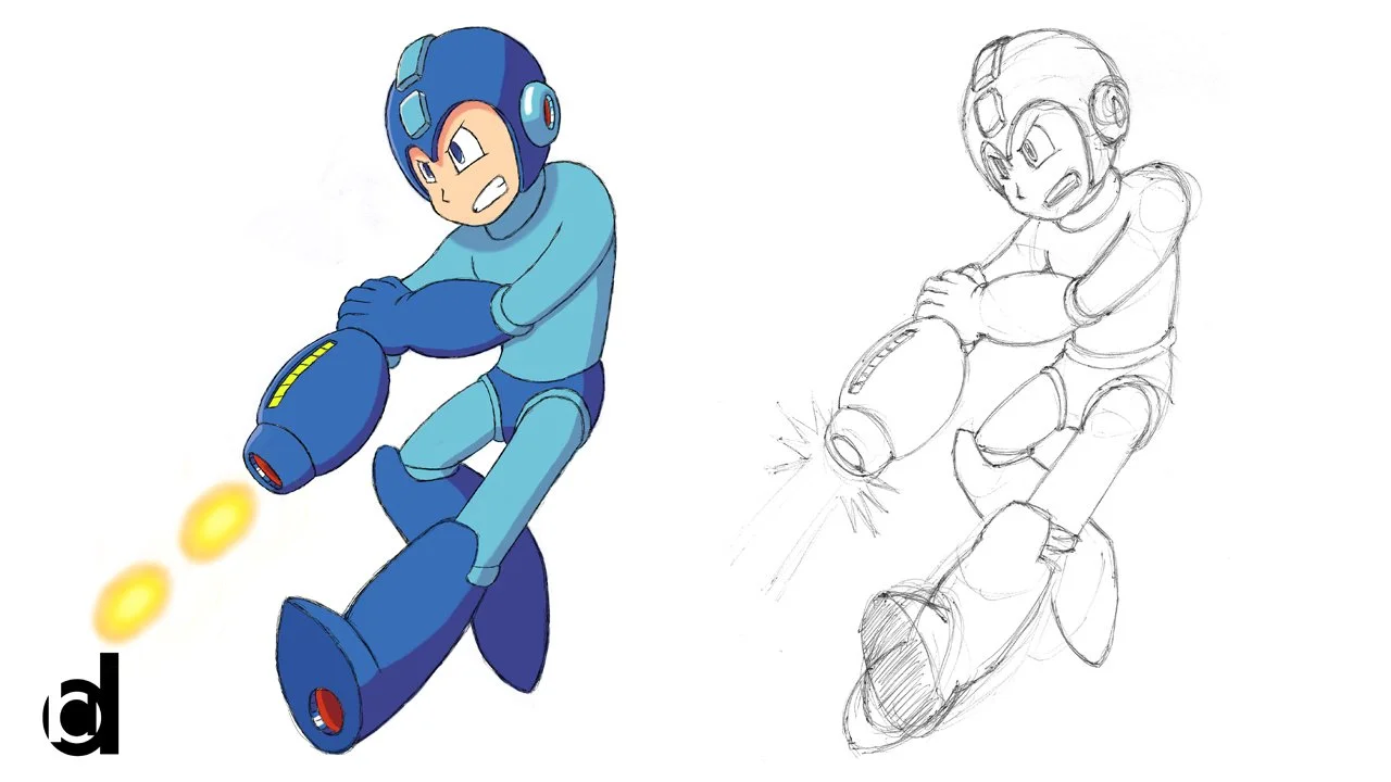    Mega Man  | 2016   An early attempt at using a drawing tablet, with one of my favorite video game characters as the subject. [Corel Draw with Drawing Tablet] 