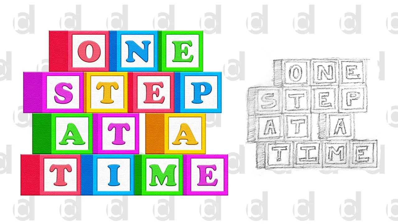   One Step At A Time | 2025  Adobe Illustrator and Photoshop 