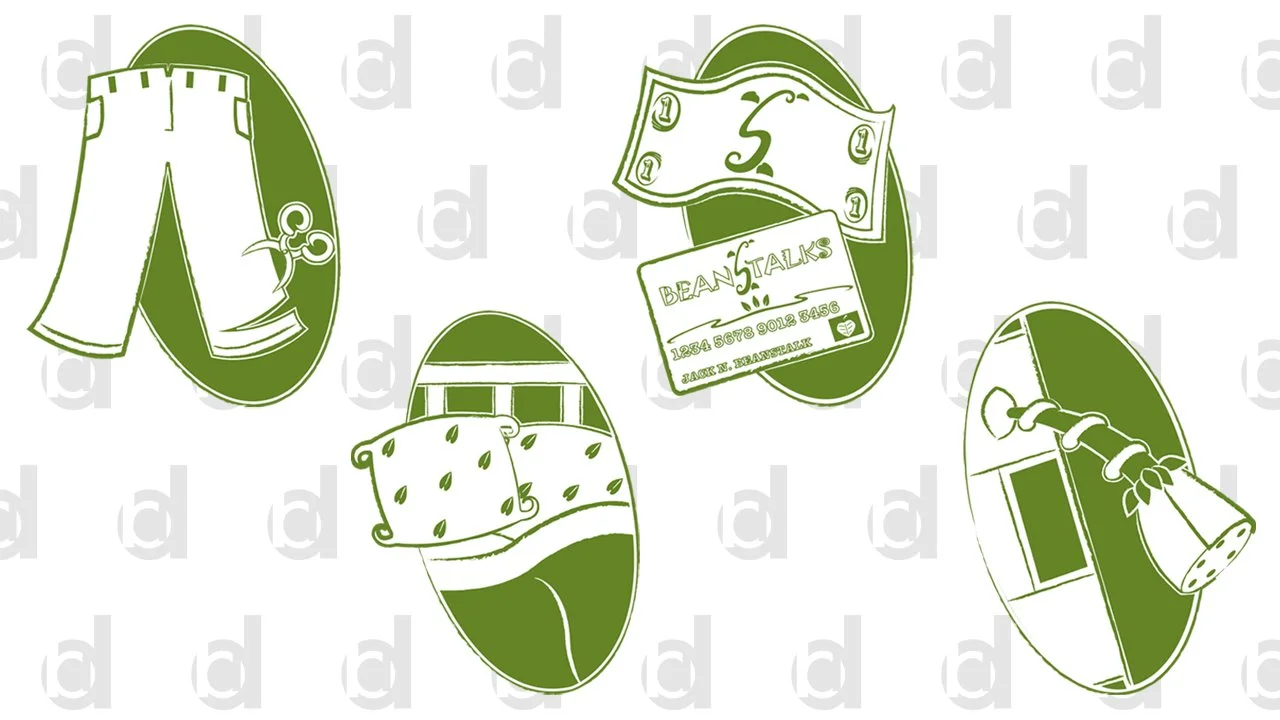   Class Project:  Beanstalks  Pictograms Set 1 | 2012  Adobe Illustrator and Photoshop 