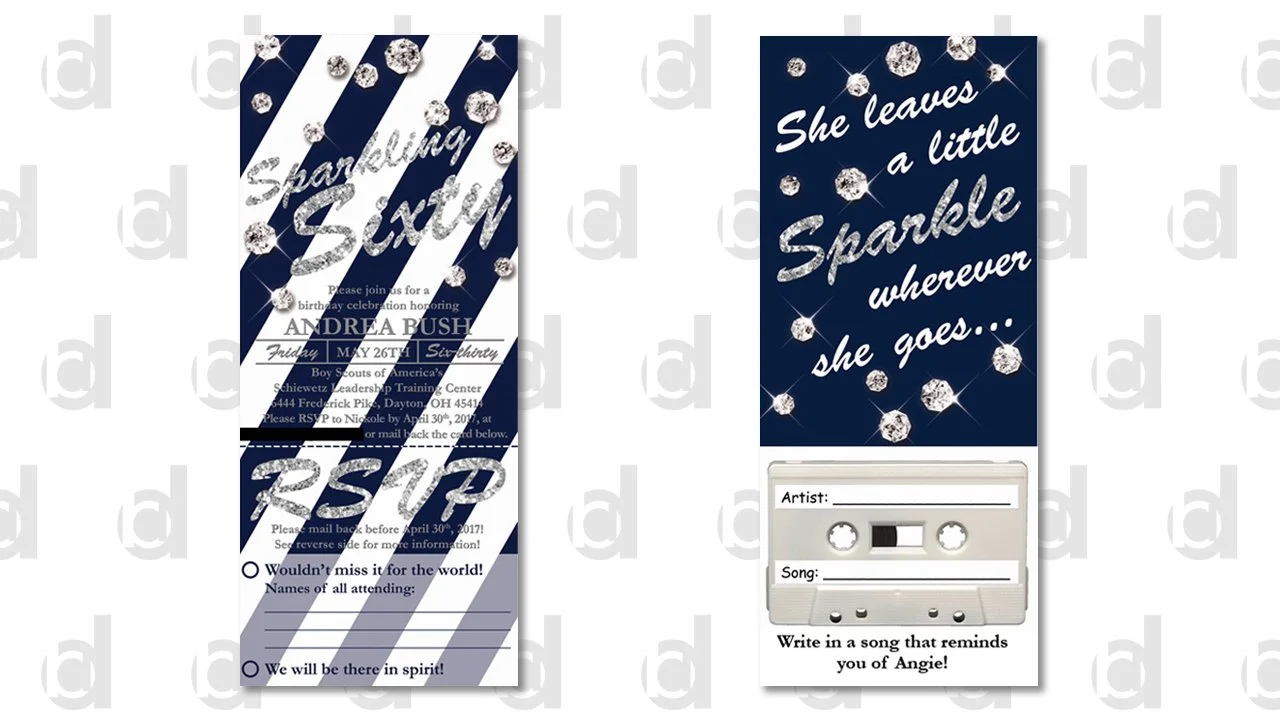   60th Birthday Invitation | 2017  Adobe InDesign and Photoshop 