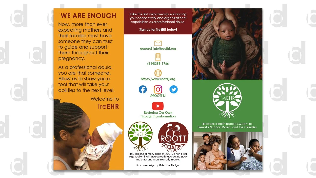   Class Project: TreEHR Brochure (Outside) | 2022  Adobe Illustrator and Photoshop 