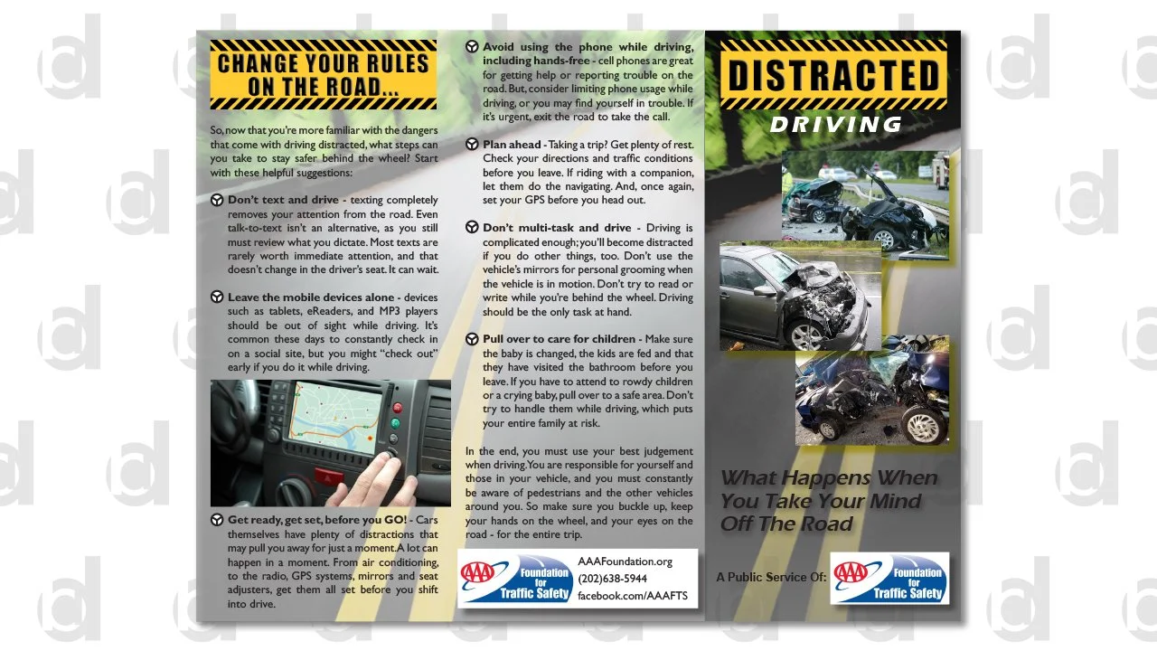   Class Project: AAA Brochure (Outside) | 2012  Adobe Illustrator and Photoshop 