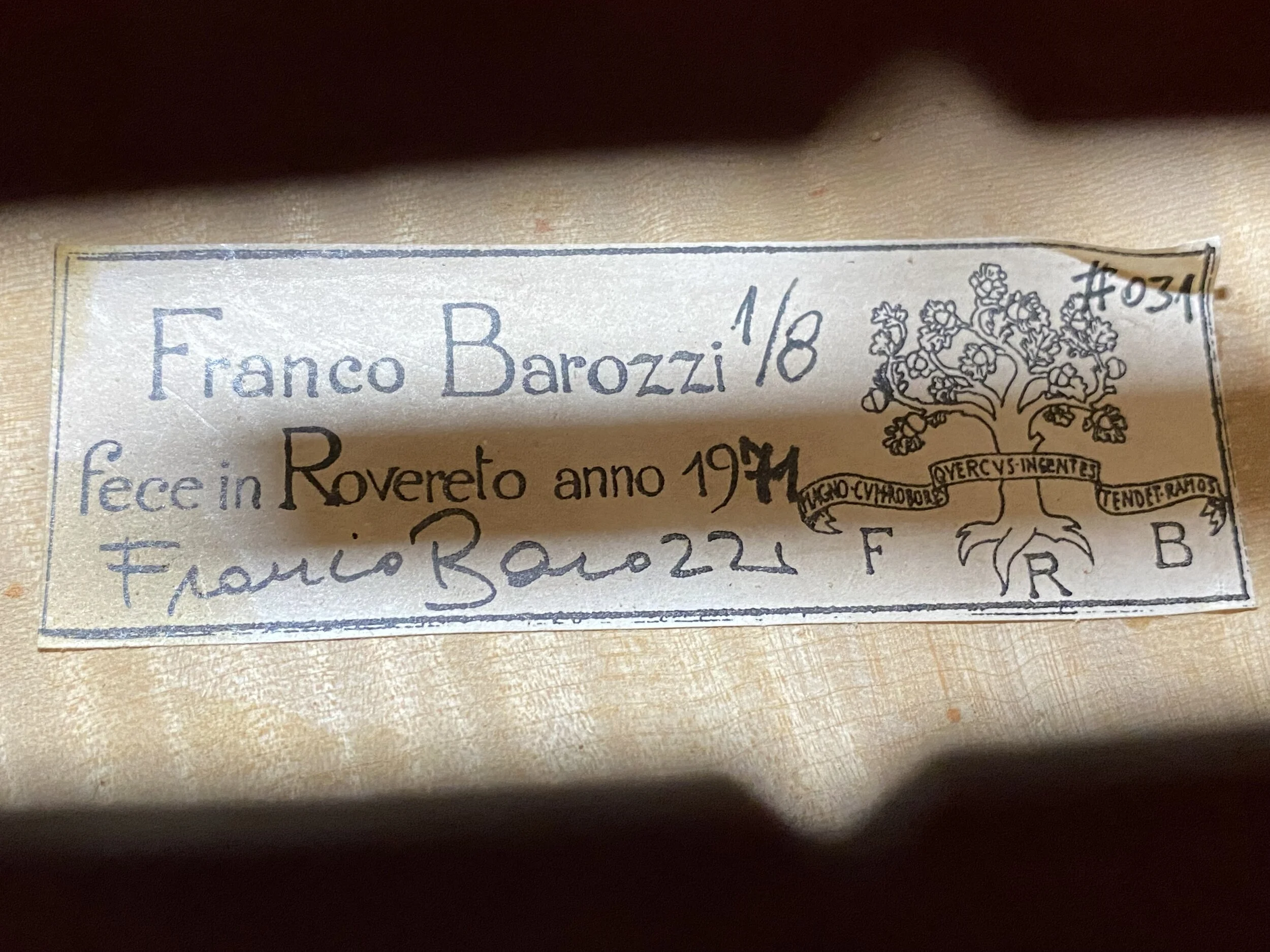 1/8 Franco Barozzi 1977 - Front