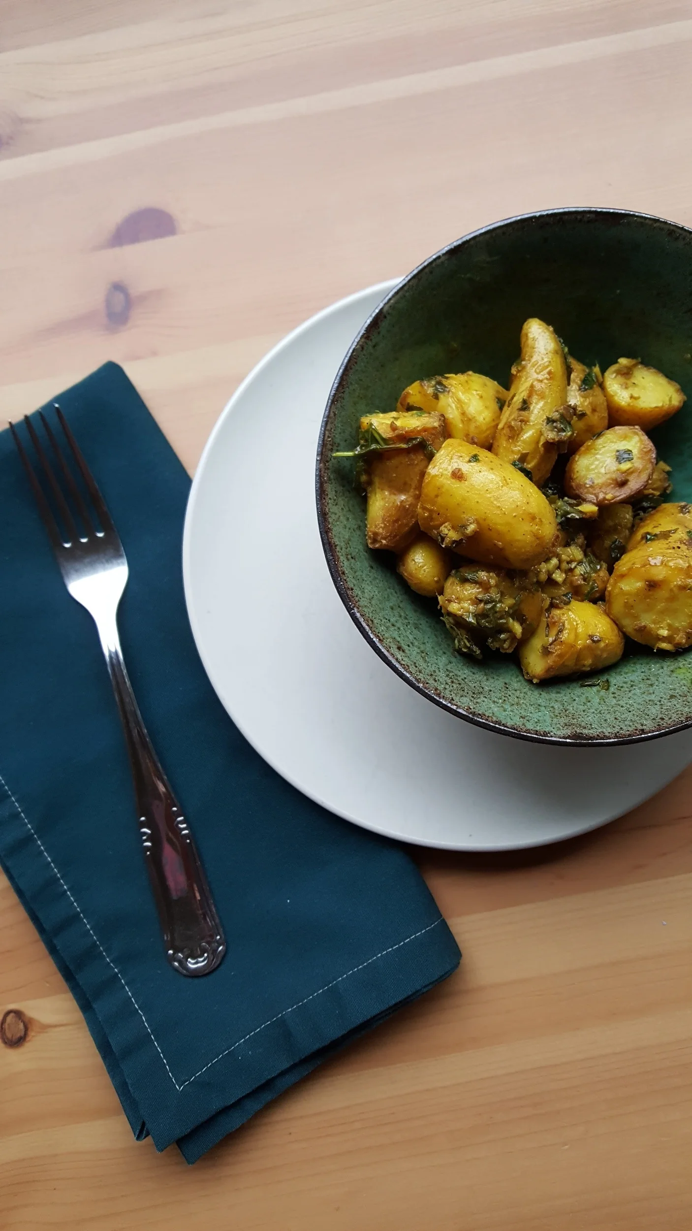 Fingerling Potatoes With Ginger And Mint Chickpeas Spice