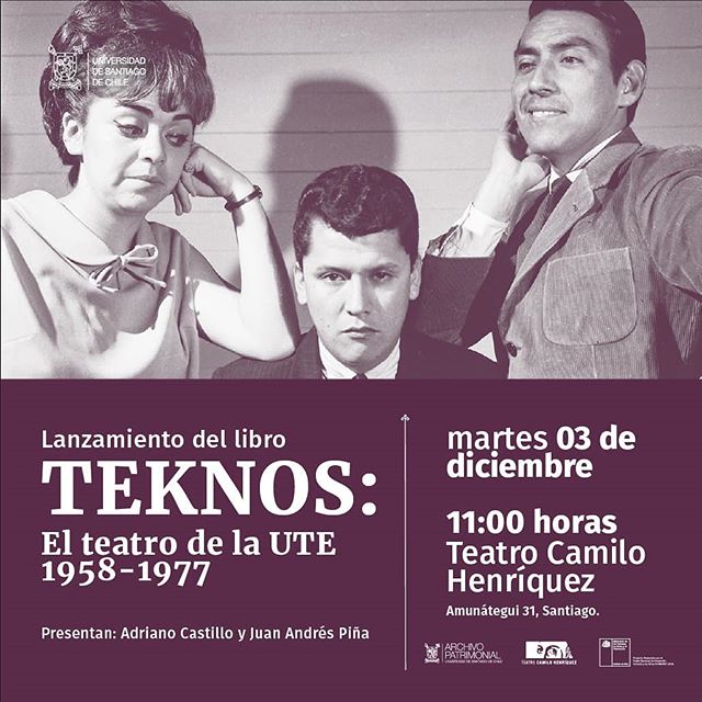 Hemos recibido con mucha alegr&iacute;a est&aacute; invitaci&oacute;n, ya que hay muy poco material sobre esta importante compa&ntilde;&iacute;a. En 1965 el grupo Teknos estren&oacute; "Los fugitivos" de Sergio Vodanovic, pueden encontrar a