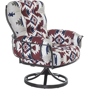 Mini Monterra Pendleton Swivel Rocker with Mountain Majesty Americana Fabric