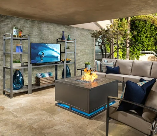 Firepit, Tv & Pacifica. Modern style, exceptional comfort