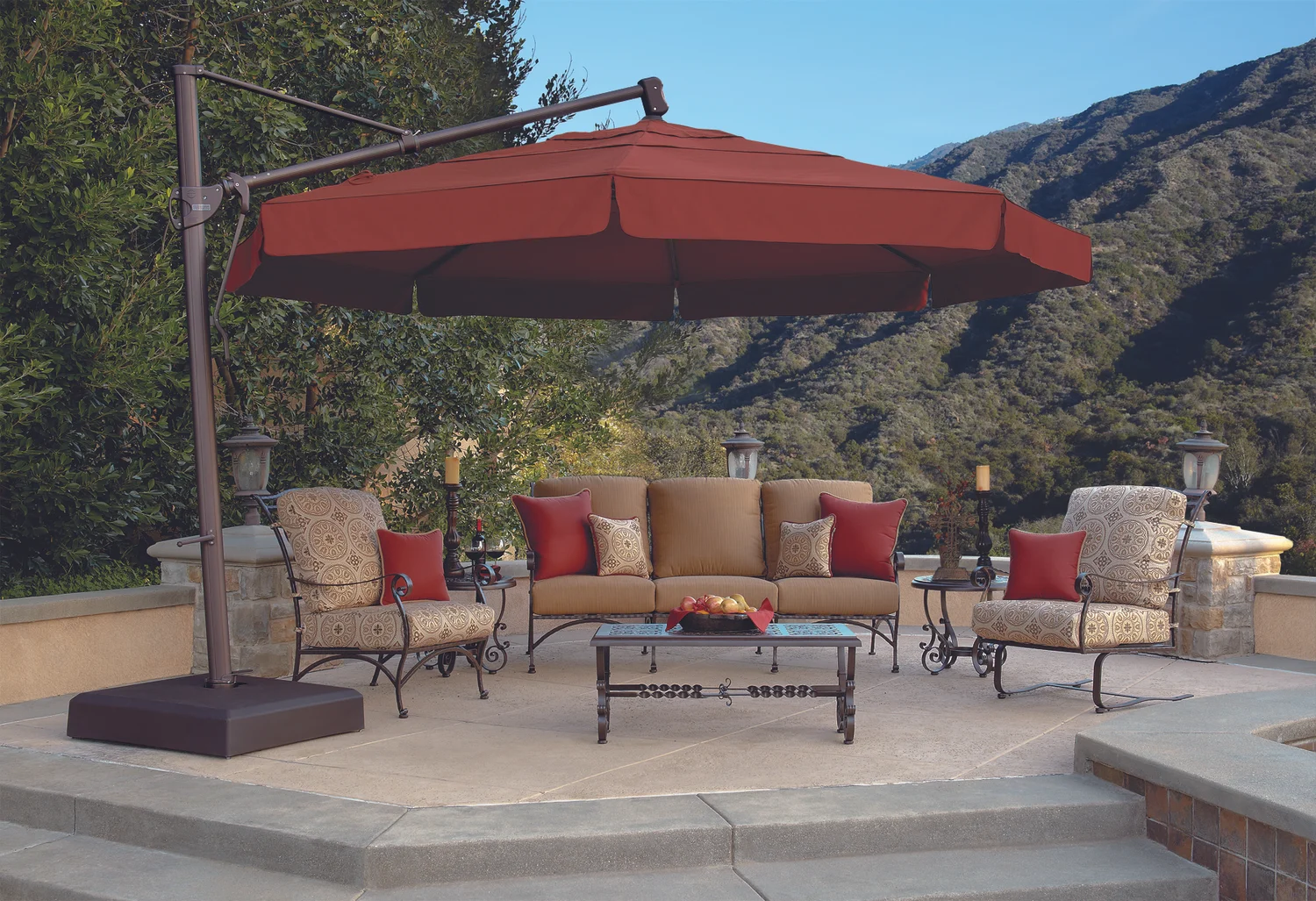 13 Cantilever Umbrellas Yard Art Patio Fireplace