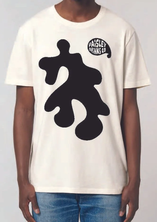 Paisley Drinks Co Unisex Black Cream T-Shirt