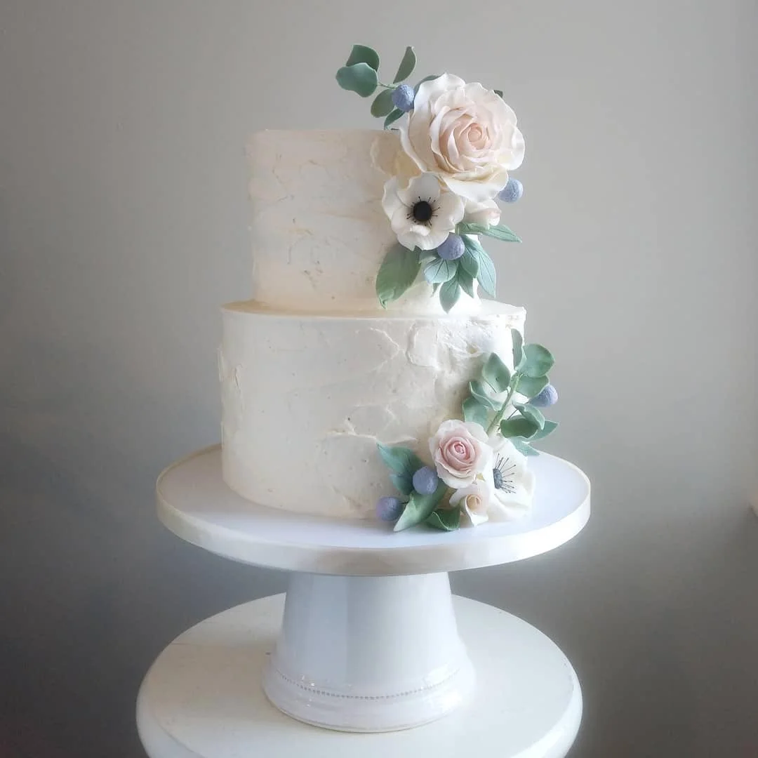 2 Tier Floral Wedding Cake | London Ontario
