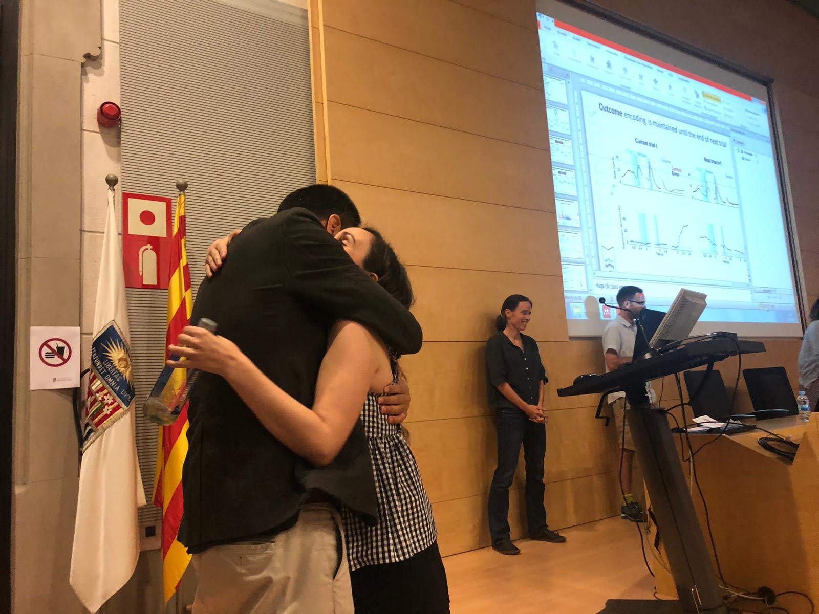  Hugs and kisses after succesfully defending. Congratulations Dr. Hermoso-Mendizabal.  