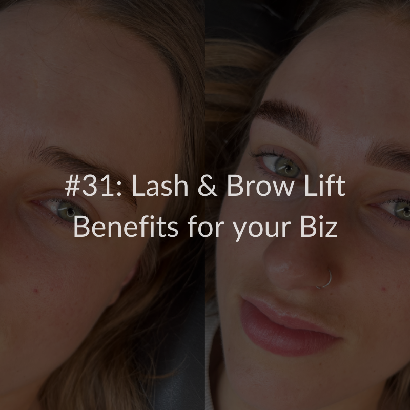        &nbsp;      

 
    Episode 31: Lash Lift 101:   Lash &amp; Brow Lift Benefits for your Biz  
 




















  
  



      &nbsp;        &nbsp;        

 
   This episode is available on my   Youtube channel  . Click the photo below👇 