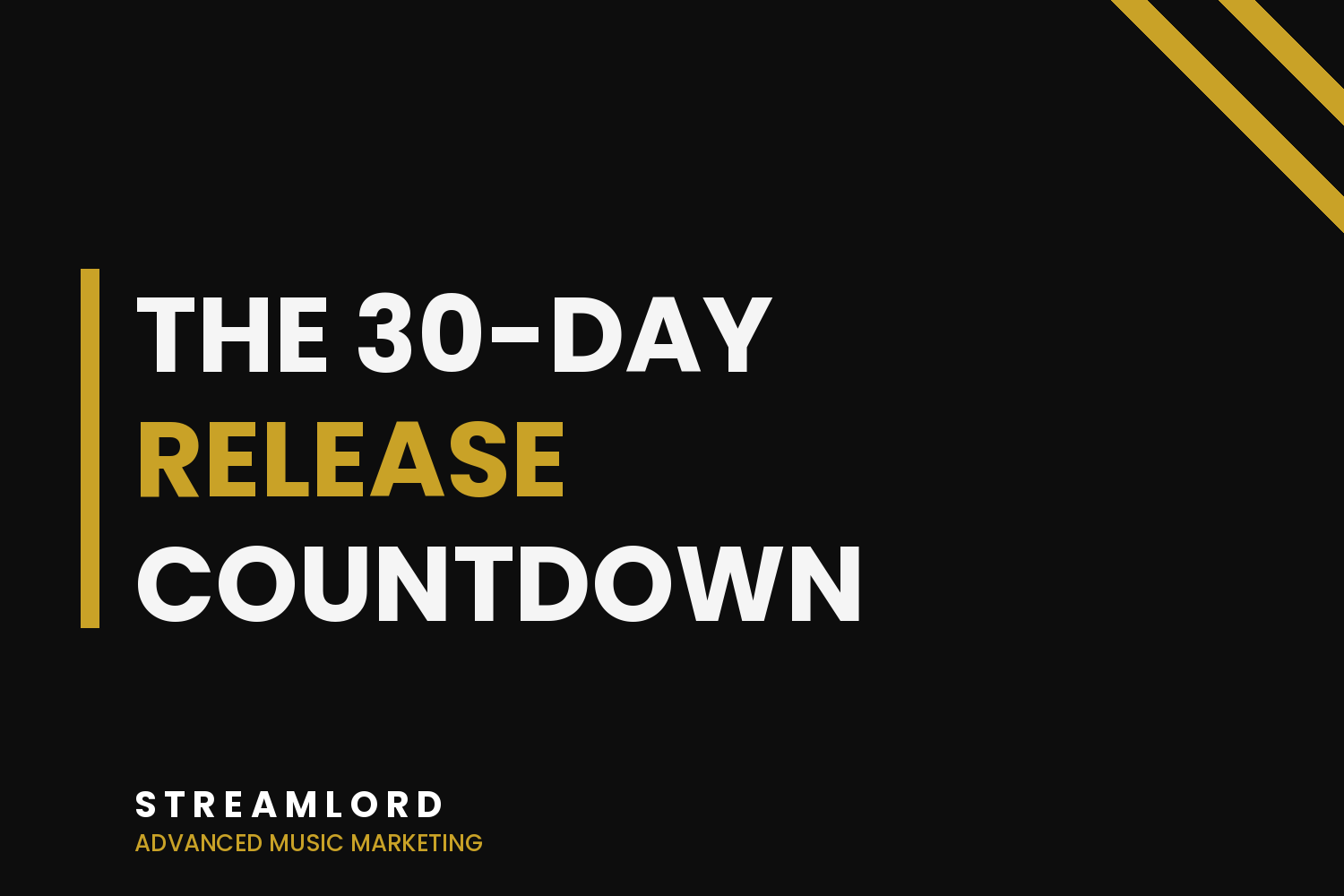 The Pre-Release 30 Day Marketing Countdown Every Independent Artist Needs