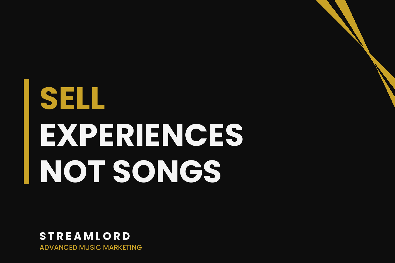 Stop Selling Songs. Start Selling Experiences. The Mindset Shift That Changes Your Music Career.