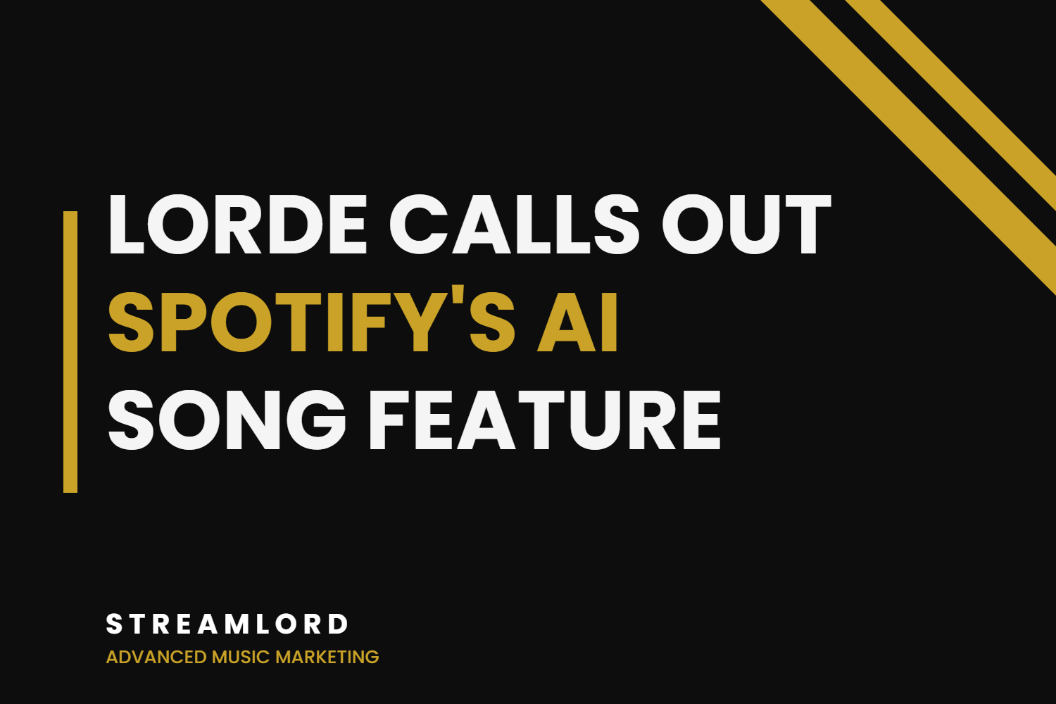 Lorde vs. Spotify's AI Feature and What It Means for Your Artist Profile