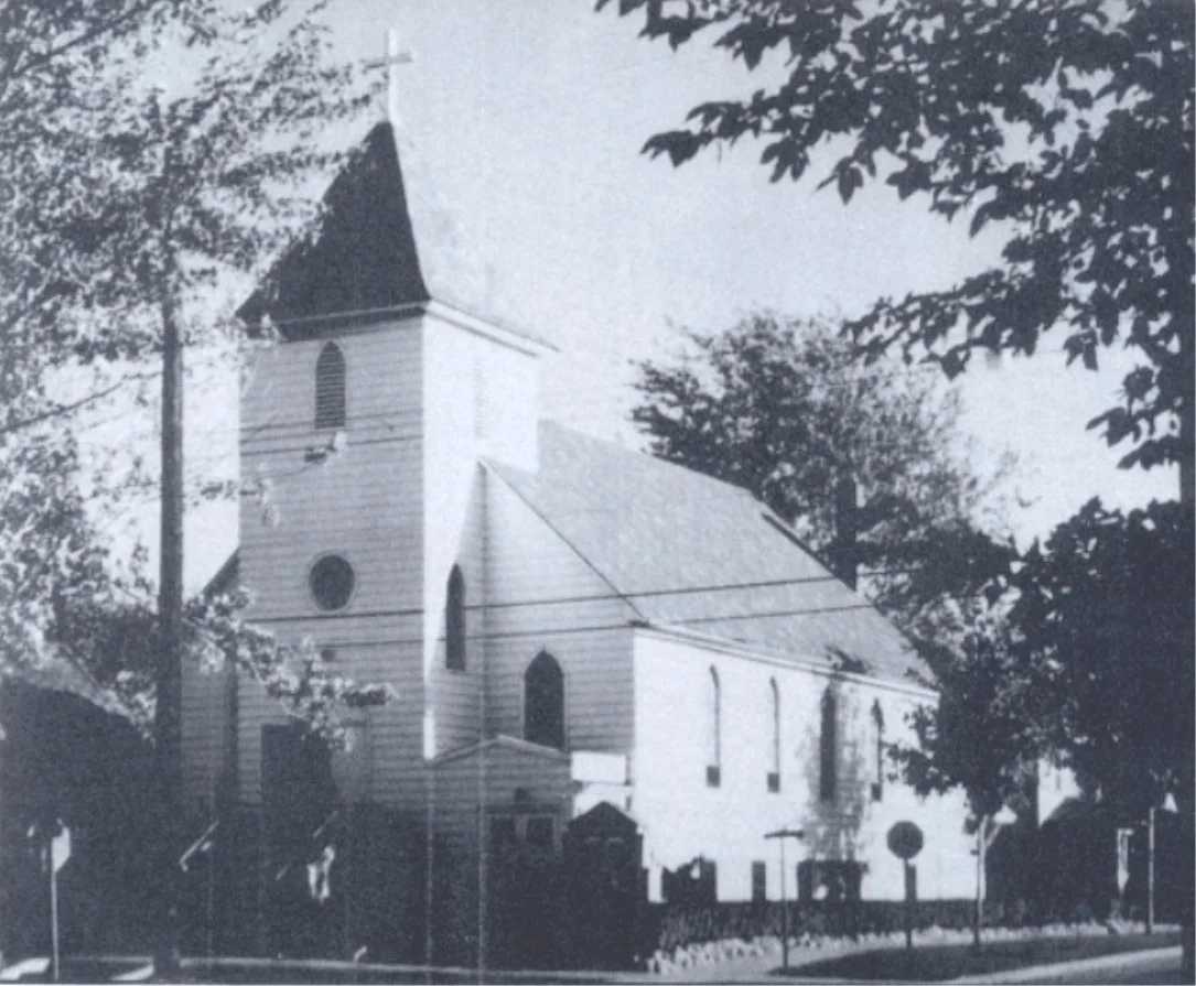First Reformed Church’s original building, pictured after its remodel in 1925. This building, on the corner of Buick and Gillespie, was at the literal and cultural center of Volga German life in the years after the migration.