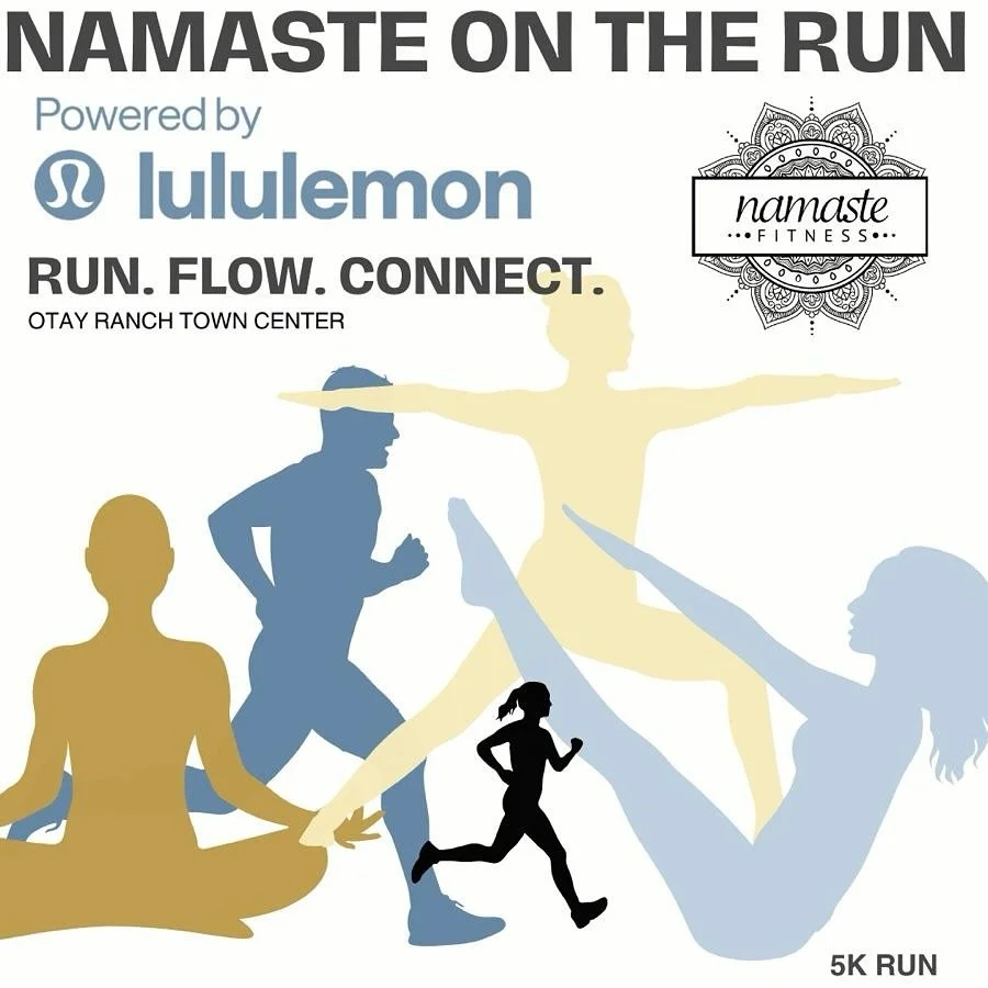 3 more sleeps before Namaste On The Run 🥰.
Here&rsquo;s some information for all our guests.

Location: We meet in the parking lot north of the Otay Ranch Town Center food court (by the palm trees and electric car chargers).
Check-in time is 6:30 am