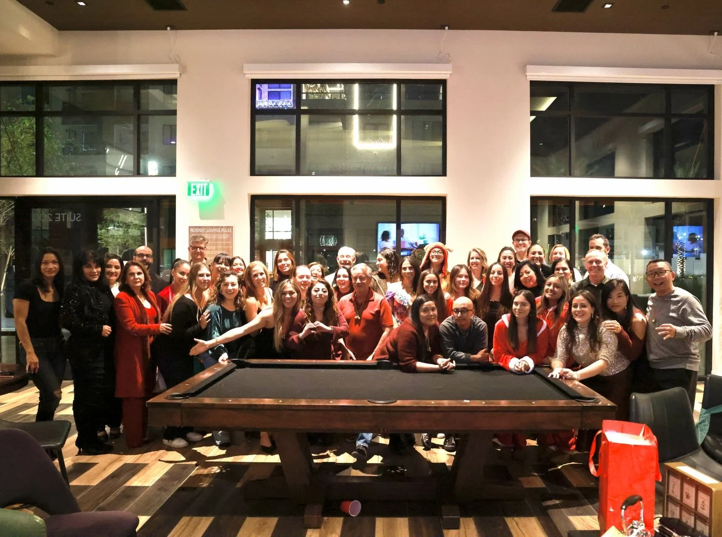 Happy Holidays from the Namaste Fitness Family!!

In case you were wondering why we were closed yesterday afternoon, here&rsquo;s proof 😜.
We had our staff holiday party where we are all together in one room to laugh, play, eat, drink and have a gre