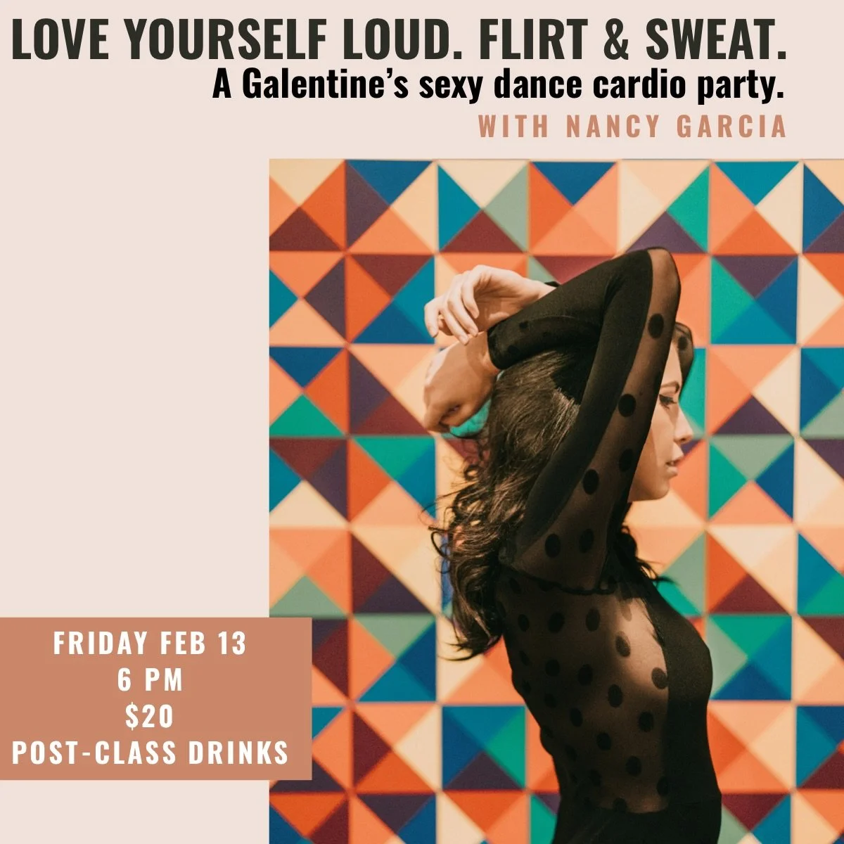 Grab your gals &mdash; or come solo and meet new ones &mdash; and get ready to sweat, strut, and celebrate sisterhood at our 60-minute Galentine&rsquo;s Sexy Cardio Dance Class 💕

We&rsquo;ll kick things off with an energizing cardio warm-up to get 