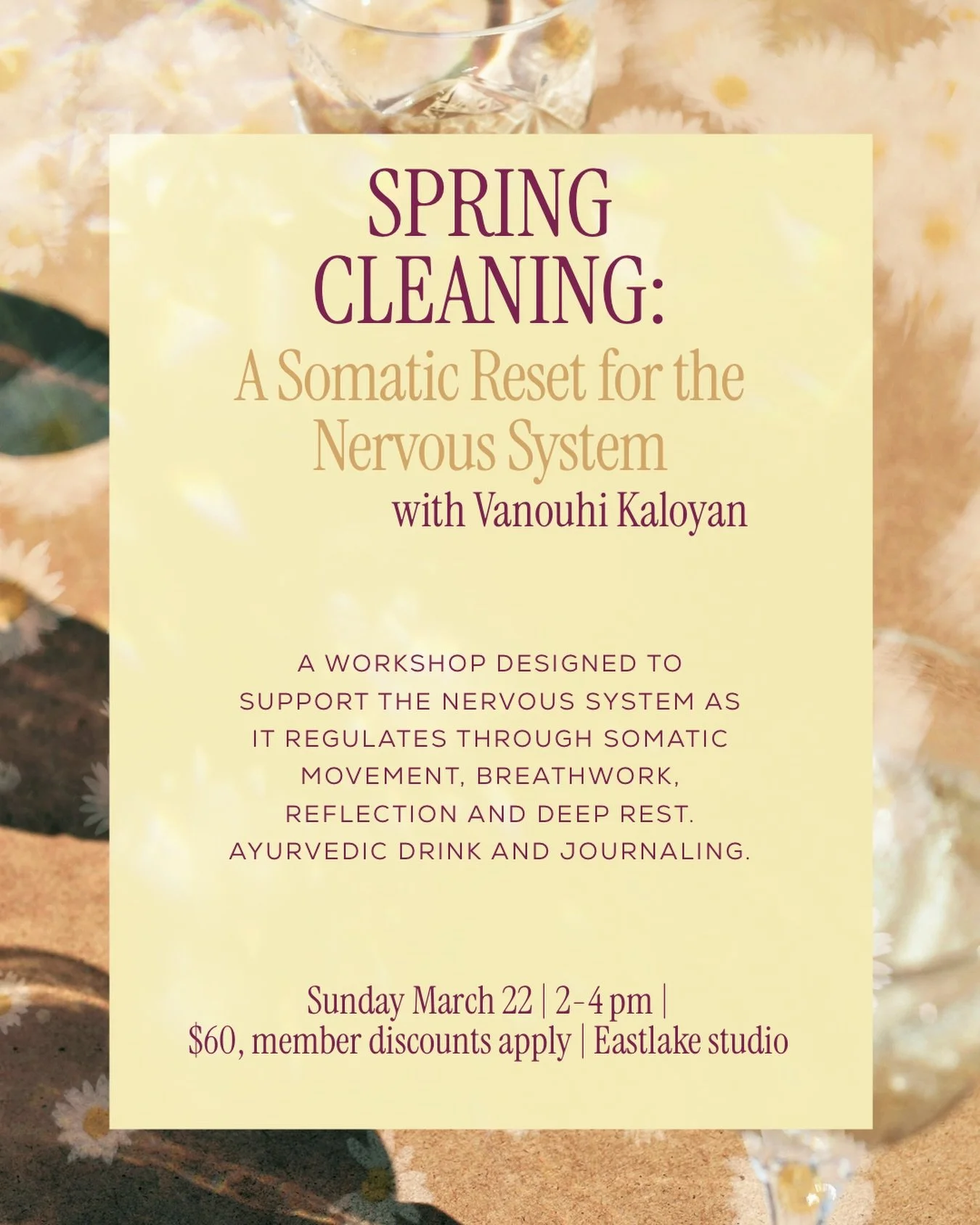 Spring Cleaning: A Somatic Reset for the Nervous System

Spring invites us to shed&mdash;old patterns, stagnant energy, and anything that feels heavy or misaligned&mdash;so we can move forward with greater ease, free to live and fulfill our purpose w