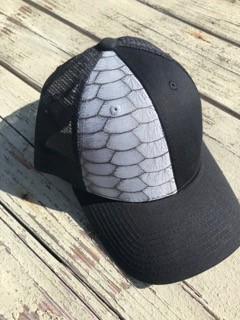 Tarpon scale hat (hand painted)
