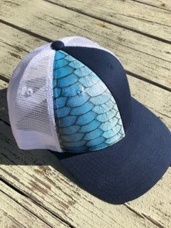 Tarpon Scale hat (hand painted)