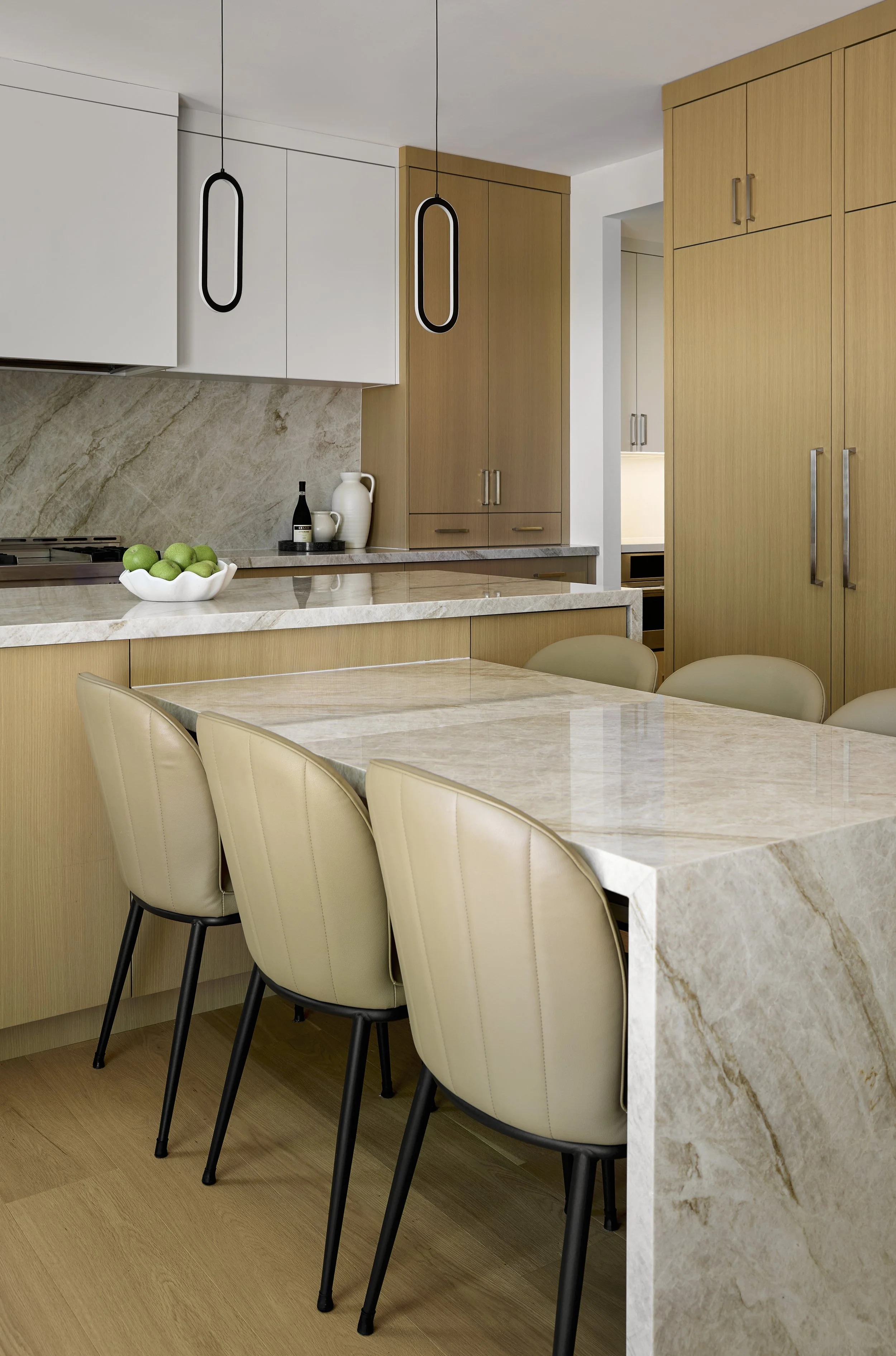 kitchen table attached to island