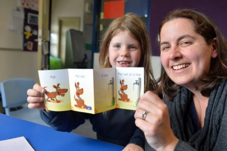 Sarah Asome with a student from Bentleigh West Primary School