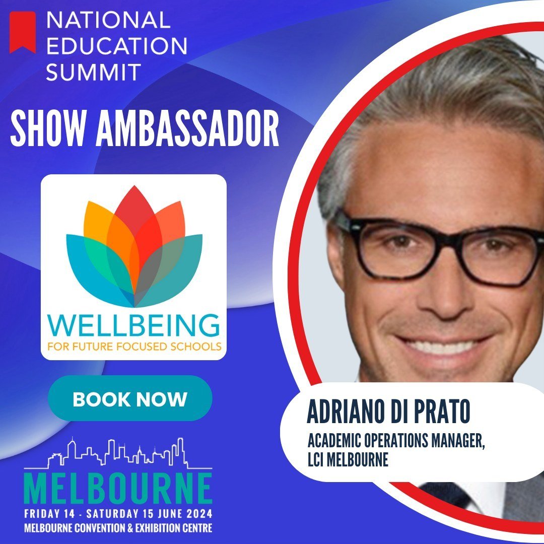 We are proud to announce Adriano Di Prato as a Show Ambassador! 
Adriano serves as the Academic Operations Manager at LCI Melbourne, a progressive art, design, and enterprise institute that is part of a global network of 23 campuses, originally found