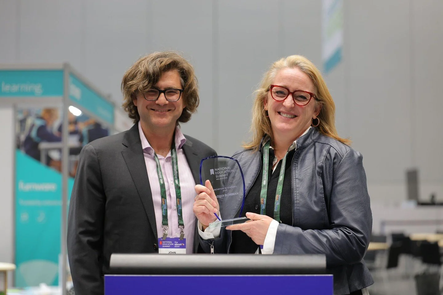 Congratulations to Jacqui Bowman, Teacher at St Robert&rsquo;s Newtown, on receiving the Innovation in Teaching Award at the National Education Summit Melbourne! 👏 An inspiring educator making a real difference in the classroom.
A big thank you to o