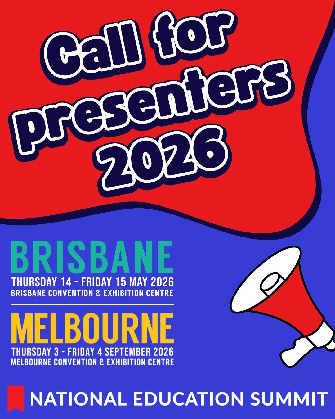 The National Education Summit 2026 is coming &ndash; and we&rsquo;re calling for presenters! Do you have a bold idea, a proven strategy, or a compelling story to share? We&rsquo;d love to hear from you!
We&rsquo;re looking for dynamic presentations, 