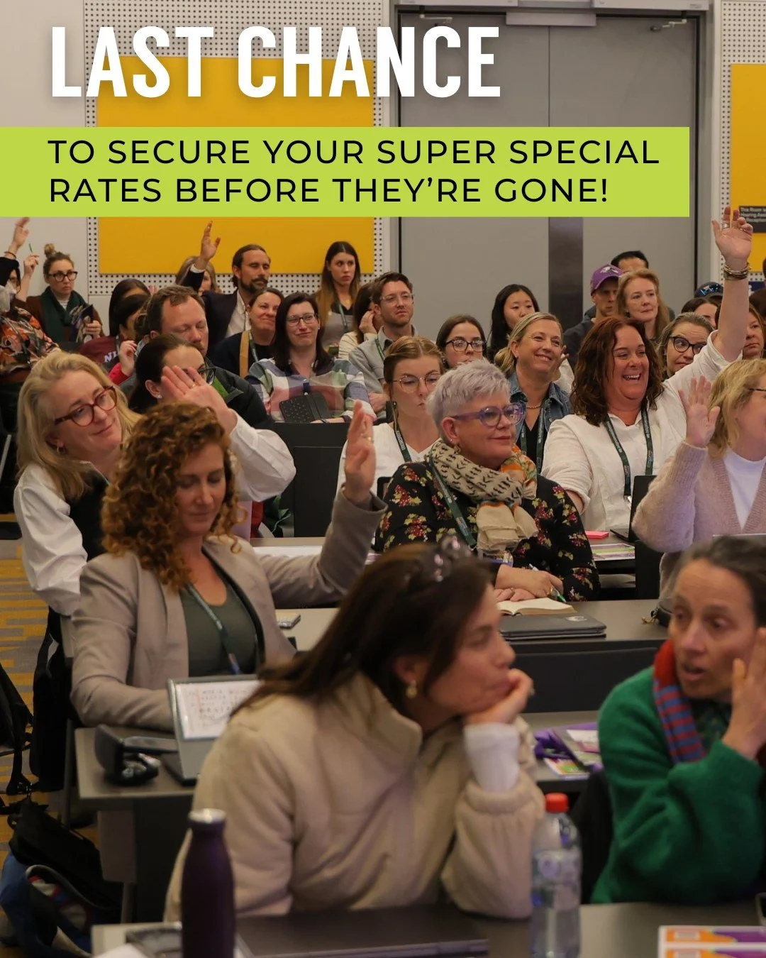 Just one day left! ⏰✨
Super Special Rates for our 2026 Brisbane and Melbourne conferences end tomorrow. Make sure you lock in your professional development for next year at the lowest price.

📍 Brisbane: 14&ndash;15 May 2026
📍 Melbourne: 3&ndash;4 