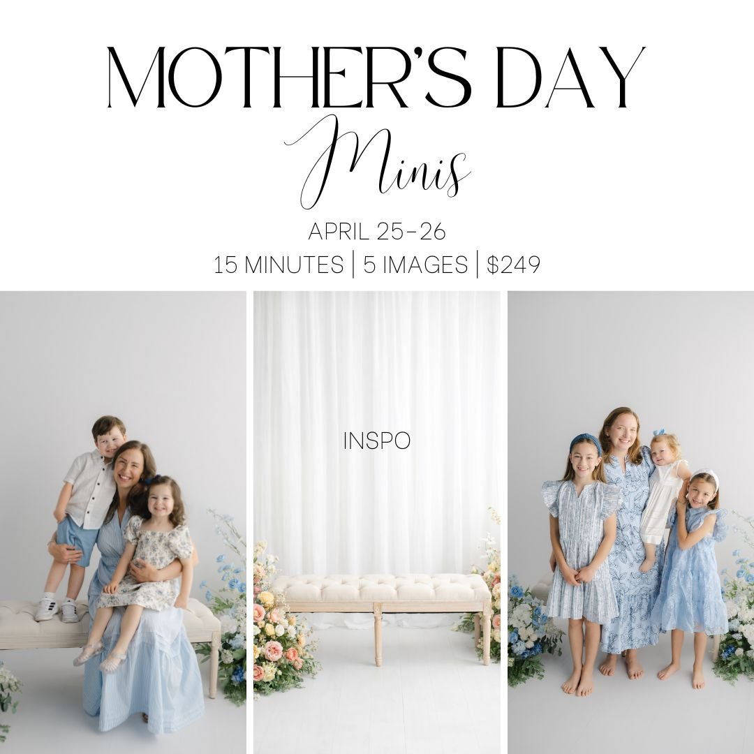 Past clients &amp; Baby Plan Members have snatched up most slots! But, now they're available to everyone.  Last year's set up is shown, with this year's inspo.  This is a great opportunity for Moms, Grandmas, Aunties, and Mother figures to get inf ro