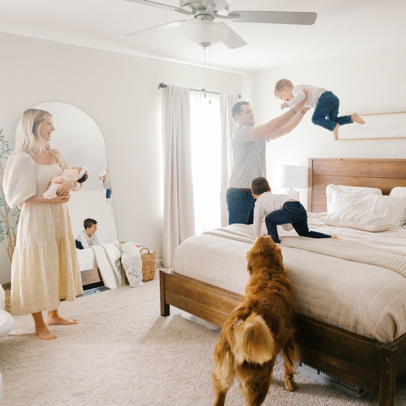 I love the chaos of these sessions.  You may feel exhausted in the moment, but I promise, this is the kind of stuff you look back on and smile. 🤍
.
.
.

Raleigh newborn photography | Raleigh newborn photographer
In home newborn photography
Lifestyle