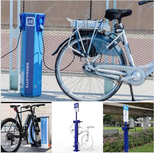 GOOD NEWS - UPDATE - COMBINE THE TWO. ELECTRIC BIKE CHARGING STATIONS &amp; CYCLE REPAIR STATIONS. 