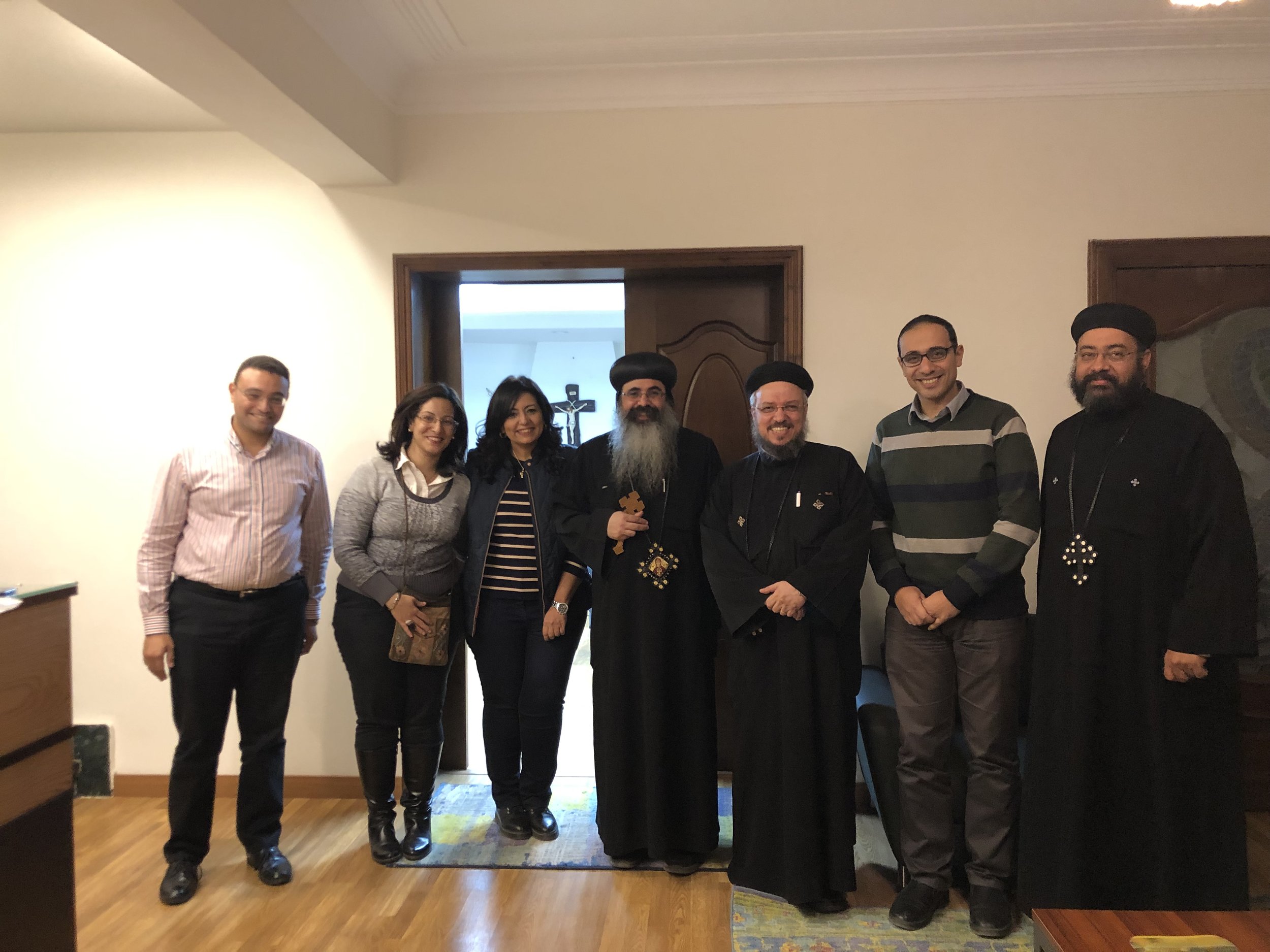 His Grace Bishop Kyrillos with the Egypt Cohort in November 2018