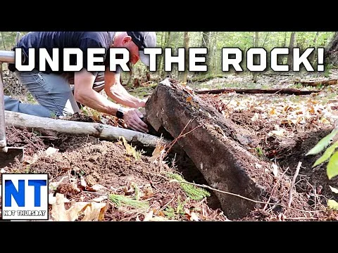 You won't believe what we found under a huge rock metal detecting