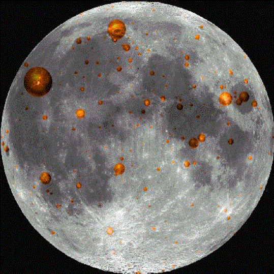 Locations Of Some Transient Lunar Phenomena
