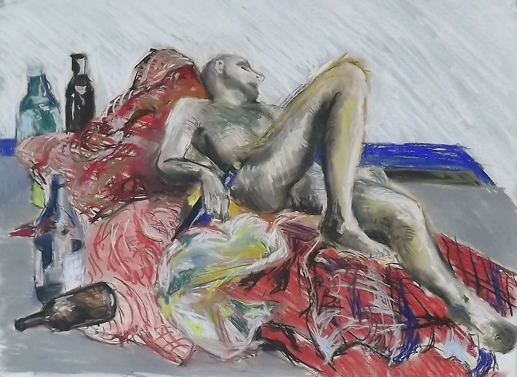 2017. Elise Lloyd. Color Figure Study. 18x24". Drawing II.