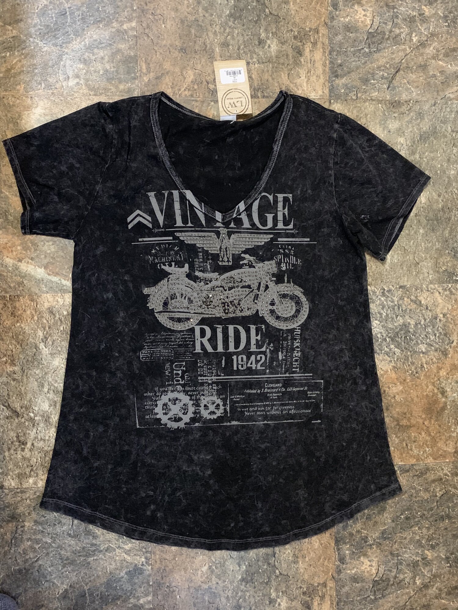 Womans Burnout Bling Shirt — Psycho Silo Saloon